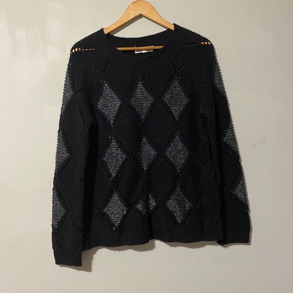 Olive and Oak Diamond Pattern Knit Sweater size L - Picture 1 of 5